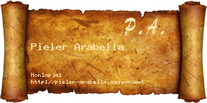 Pieler Arabella névjegykártya